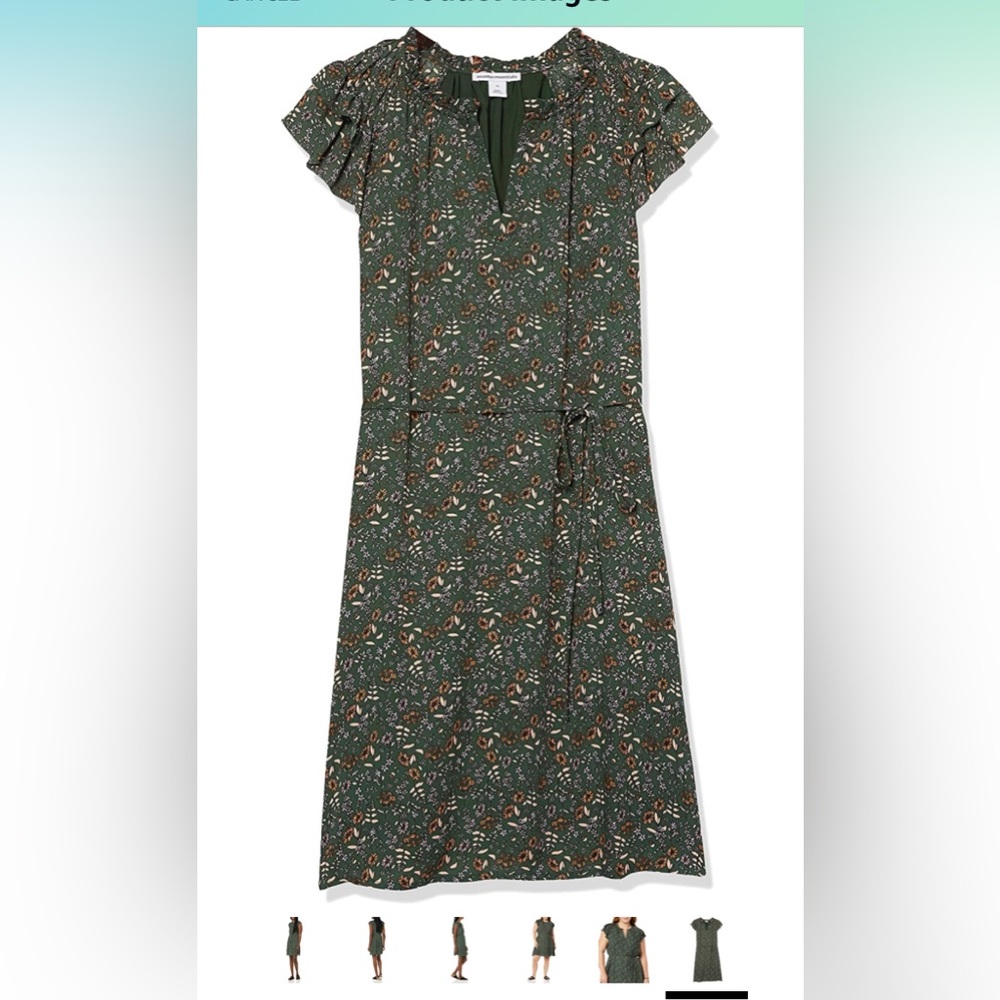 Green floral dress